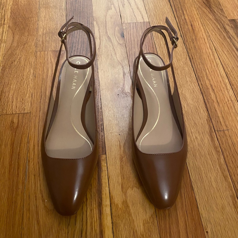 Cole Haan Women's Tan Ankle Strap Heels